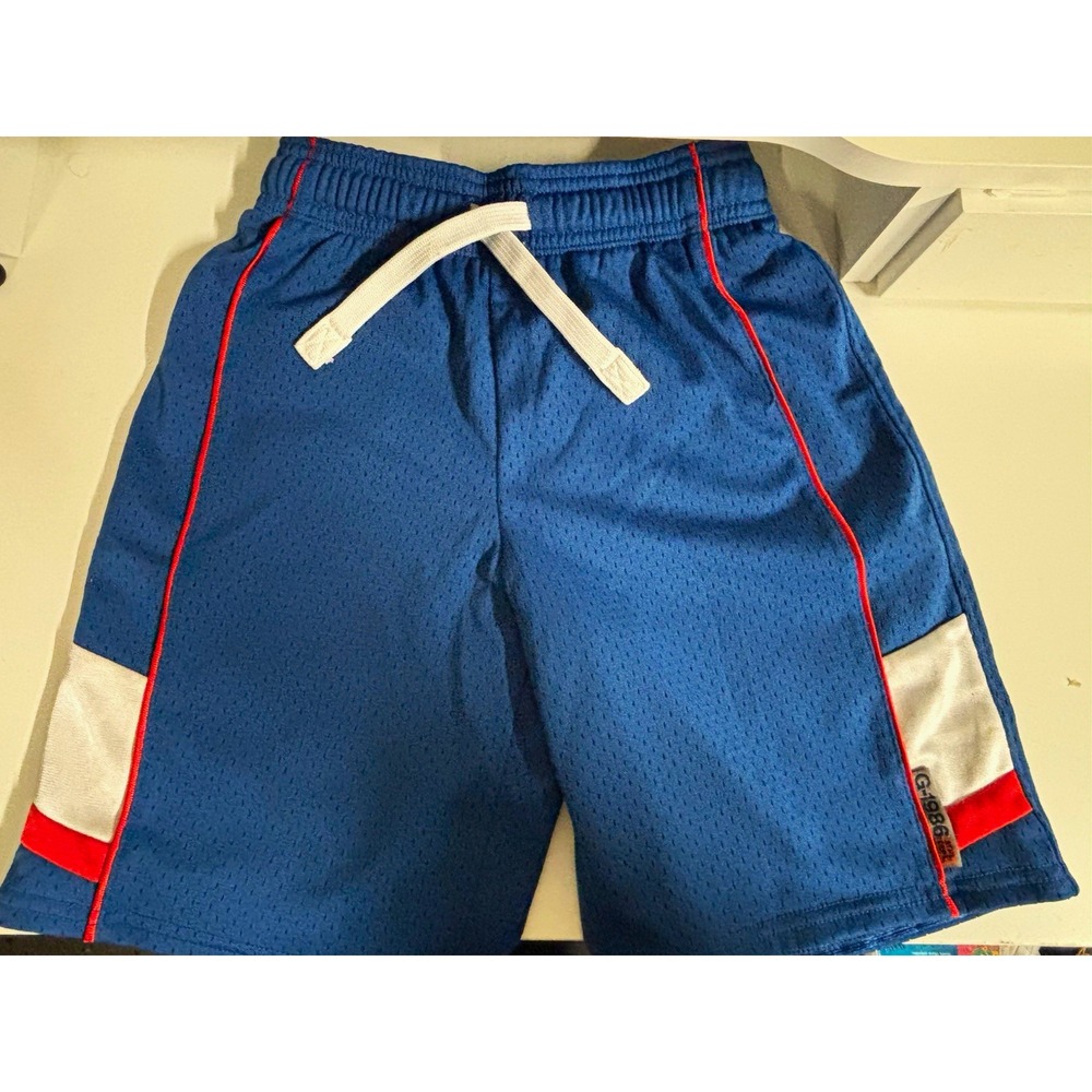 GapKids Boys Basketball Shorts Blue Mesh Athletic Drawstring Size S 6-7